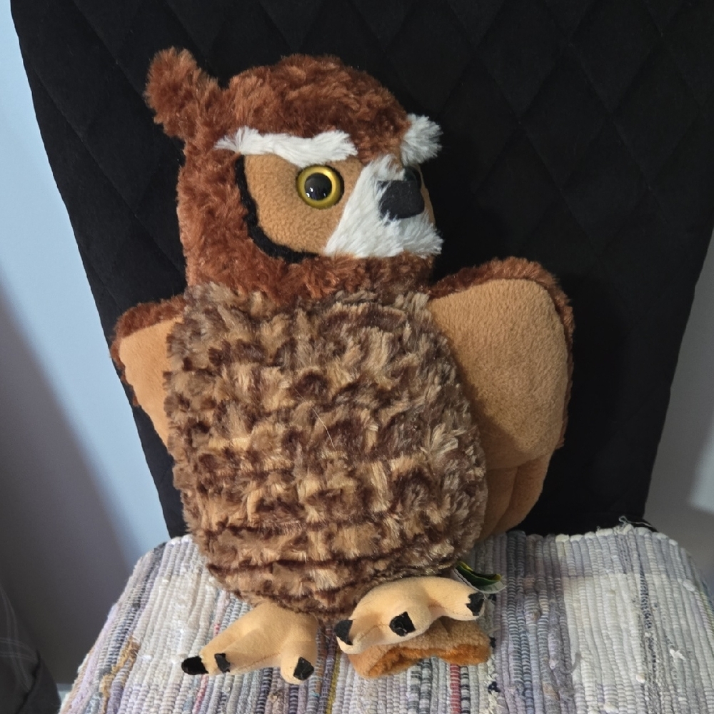 Wild Republic 12' Plush Great Horned Owl Stuffed Animal